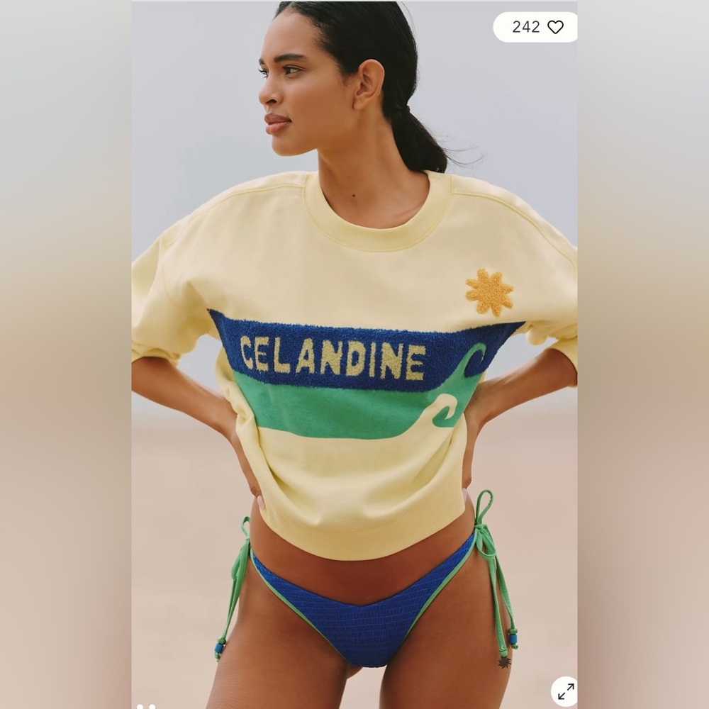 NWOT size S/M Anthropologie Celandine Surf Camp Graphic sweatshirt